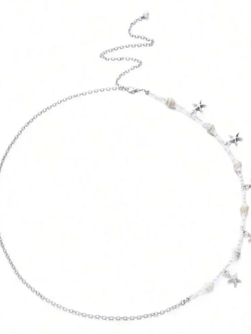 Silver Starfish Shell Waist Chain R271 - Picture 2 of 2